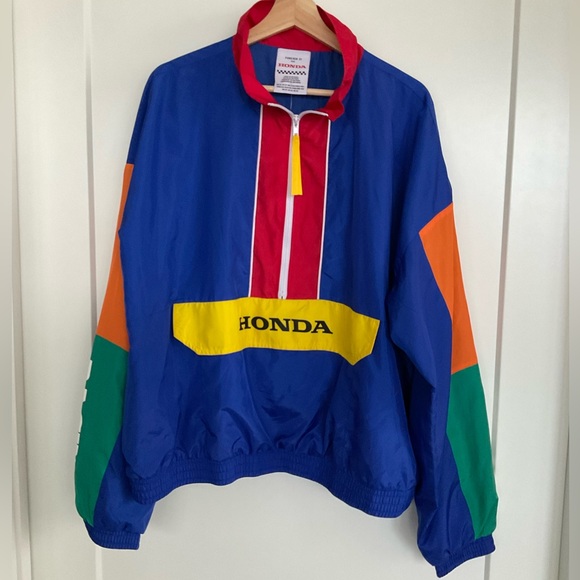 Honda x Forever 21 Windbreaker 3X Half-Zip RARE Plus Pullover Racing Jacket NWT - Picture 2 of 8